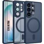Coque magn�tique - booling - pour samsung galaxy s26 ultra - protection cam�ra - 2 vitres - bleu marine ...