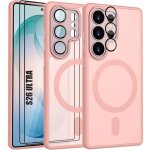Coque magn�tique - booling - pour samsung galaxy s26 ultra - avec protection cam�ra - 2 vitres - rose ...