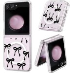 Coque magn�tique pour samsung z flip 7 fe / z flip 6 / z flip 5 5g transparent �tui avec recharge sans ...