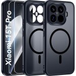 Coque magn�tique pour xiaomi 15t pro 5g - kal - magn�tique magsafe tpu + 2 verres tremp�s antichoc noir ...