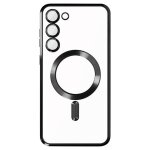 Coque magsafe pour samsung s23 plus - avizar - transparent / noir - anneau magntique - protection camra ...