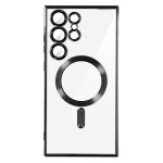 Coque de protection - avizar - samsung s23 ultra - magsafe - transparent / noir - souple