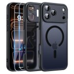 Coque mat magn�tique pour iphone 17 pro max - 2 verre tremp� compatible avec magsafeprotection cam�ra ...
