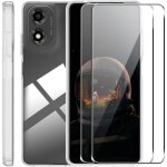 Coque pour motorola moto e14 / g24avec 2 pi�ces verre tremp�transparence souple tpu �tui protection pour ...