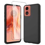 Coque pour motorola moto g04 / g04s / g24 / g24 power / e14 - housse etui silicone gel fine + verre trempe ...