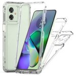 Coque pour motorola moto g54 5g - housse etui silicone gel fine 360 integrale (avant et arriere) + film ...