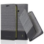 Coque pour nokia lumia 630 / 635 housse en gris noir etui case cover protection fermeture magntique
