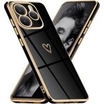 Coque placage pour xiaomi redmi note 14 5g brillant housse de �l�gant mod�le de coeur conception miroir ...