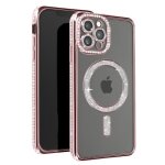 Coque de protection - avizar - iphone 12 pro max - rose champagne - compatible magsafe - rigide