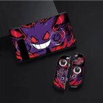 Coque de protection nintendo switch ns inspir�e de gengar ? design sombre rouge et violet ? univers pok�mon ...