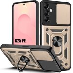 Coque rigide - booling - pour samsung galaxy s25 fe - antichoc avec cache cam�ra anti - rayures - dor� ...