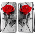 Coque pour samsung galaxy a10 housse de protection cuir pu portefeuille etui � rabat magn�tique support ...