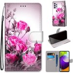 Coque pour samsung galaxy a52s 5g / samsung galaxy a52 6. 5 etui rose housse tlphone pu cuir etui portefeuil ...