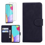 Coque pour samsung galaxy a52 5g housse avec 2x verre tremp cuir pu portefeuille etui  rabat antichoc ...