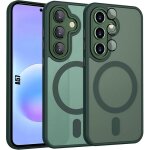 Coque pour samsung galaxy a57 5g avec cercle magn�tique protection cam�ra - vert nuit