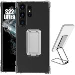 Coque pour samsung galaxy s22 ultra - antichoc ultra slim transparent avec support réglable métal argenté ... Coque pour samsung galaxy s22 ultra - antichoc ultra slim transparent avec support réglable métal argenté ...