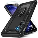 Coque de protection - samsung - galaxy s23 fe - noir - support 360° - 2 verres trempés Coque de protection - samsung - galaxy s23 fe - noir - support 360° - 2 verres trempés
