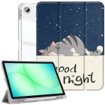 Coque pour samsung galaxy tab a11 plus / a9 plus protection slim avec porte - stylet - motif chat