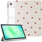Coque pour samsung galaxy tab a9 plus / a11 plus antichoc avec porte - stylet - motif c?ur