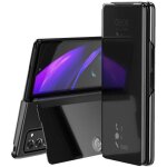 Coque pour samsung galaxy z fold 2 5g�tui + verre tremp� flip clear view translucide miroir standing ...