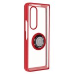 Coque de protection - avizar - samsung galaxy z fold 3 - rouge - bague métallique - support vidéo Coque de protection - avizar - samsung galaxy z fold 3 - rouge - bague métallique - support vidéo