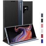 Coque samsung note 9smart view flip cover pu cuir standing rabat interne antichoc �tui pour samsung galaxy ...