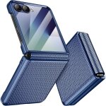 Coque pour samsung z flip 7 - trahoo - bleu - antid�rapante - rigide antichoc - protection charni�re ...