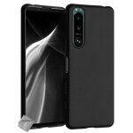 Coque silicone gel fine pour sony xperia 5 iii + film ecran - noir