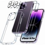 Coque silicone - ef connection - pour iphone 14 pro - transparent - souple - 3 verres trempés Coque silicone - ef connection - pour iphone 14 pro - transparent - souple - 3 verres trempés