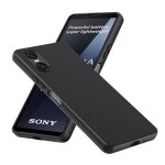 Coque pour sony xperia 10 vi - housse etui silicone gel fine + film ecran - noir