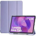 Coque pour tablette lenovo 11 pouces - ediliq - violet clair - ultra - fin - fermeture magn�tique - support ...