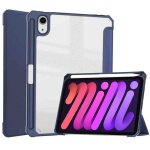 Coque tablette rigide trifold ipad mini 7 (2024) / ipad mini 6 (2021) bleu fonc imoshion