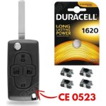 Coque de t�l�commande boitier cl� plip pour peugeot 1007 807 + switch + pile cr1620 duracell