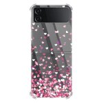 Evetane coque souple renforc�e compatible coque galaxy z flip 4 - mod�le : confettis de coeur