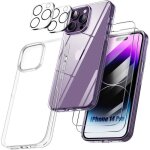 Coque - tpu - pour iphone 14 pro - r�sistante aux rayures - anti - choc - transparent