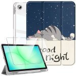 Coque + verre tremp� pour samsung galaxy tab a11 plus / a9 plus antichoc avec motif chat