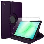Coque + verre tremp� pour samsung galaxy tab a11 plus / a9 plus - etui rotatif 360� - violet