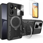 Coque pour xiaomi redmi 13c - noir - etui blindé pc + tpu - protège - caméra - support rotatif - 2 verres ... Coque pour xiaomi redmi 13c - noir - etui blindé pc + tpu - protège - caméra - support rotatif - 2 verres ...