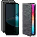 Coque pour xiaomi redmi 15c 4g / 5g / poco c85 + 2 verres tremp� anti espion - etui housse portefeuille ...