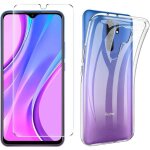 Coque xiaomi redmi 9 - silicone souple transparent + protection ecran verre trempé Coque xiaomi redmi 9 - silicone souple transparent + protection ecran verre trempé