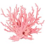 Corail artificiel - dcoration aquarium - rose - pu + rsine pvc - 17x14cm