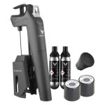 Systme de conservation du vin coravin timeless three plus - avec 2 capsules de gaz argon pur et un arateur ...