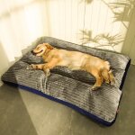 Corbeille pour chien - marque - xl - tapis de sol amovible - lavable - bleu marine