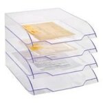 Corbeille � courrier - cep - confort cristal - noir - mati�re cristal - pour documents jusquau format ...