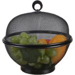 Corbeille  fruits - maille - grande capacit - couvercle - mtal - contemporain