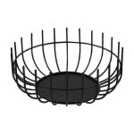 Corbeille  fruits - point virgule - wire by tore bleuz - 25 cm - noir - acier carbone poxy