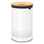 Corbeille à linge brabantia 60 l - couvercle blanc / liège Corbeille à linge brabantia 60 l - couvercle blanc / liège