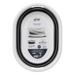 5five - corbeille à linge pliable 21l gris et blanc 5five - corbeille à linge pliable 21l gris et blanc