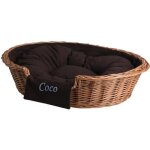 Corbeillepanier lit pour chien ou chat ovale avec broderie