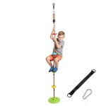 Corde descalade balancoire - aiyaplay - plateformes et si�ge disque sangle et mousqueton - pe - 190 cm ...